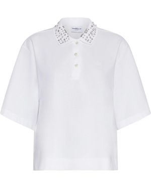 Marella Short-Sleeved Polo Shirt - White