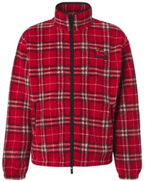 Burberry Check Jacket - Red