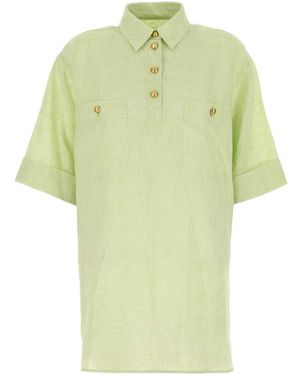 Valentino Button Detailed Short-Sleeved Shirt - Green