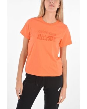 Converse All Star Logo-Print T-Shirt - Orange
