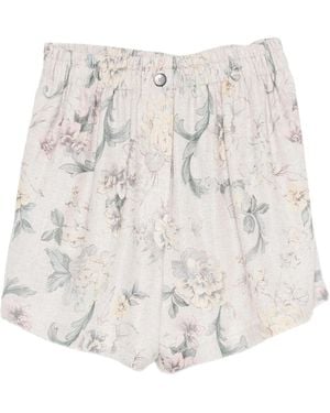 forte_forte Elastic Waist Shorts - White
