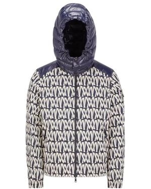 Moncler All-Over Logo Reversible Puffer Jacket - White