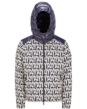 Moncler All-Over Logo Reversible Puffer Jacket - White