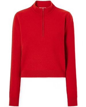 AURALEE Wool Half-Zip Jumper - Red