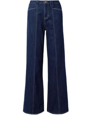 Johanna Ortiz High-Waisted Wide-Leg Jeans - Blue