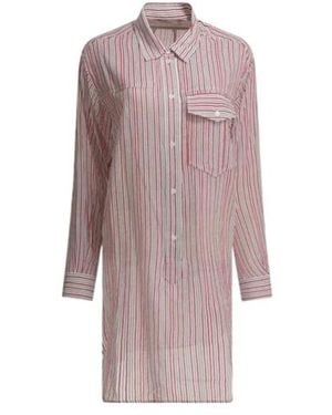 Isabel Marant Étoile Striped Buttoned Mini Dress - Purple