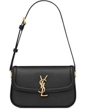 Saint Laurent Solferino Foldover Top Mini Shoulder Bag - Blue