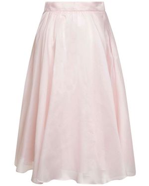 Max Mara Gathered Midi Skirt - Pink