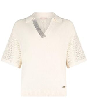 Liu Jo Top With Openwork Details - White