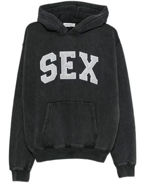 Carne Bollente Long-Sleeve Hooded Sweatshirt - Black