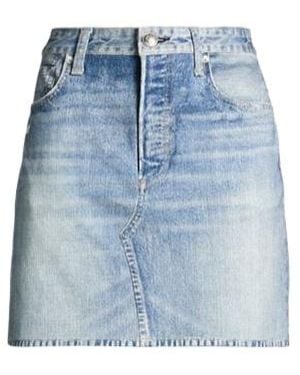 Rag & Bone Gradient Denim Mini Skirt - Blue