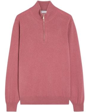 Brunello Cucinelli Cashmere Turtleneck Jumper - Pink