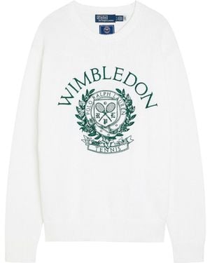 Polo Ralph Lauren Embroidered Cotton Jumper - White