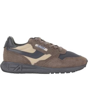 Autry Logo-Patch Panelled Trainers - Grey