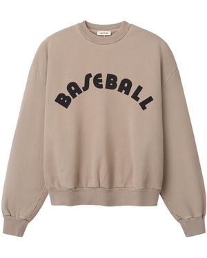 Fear Of God Logo-Print Cotton Jumper - Natural