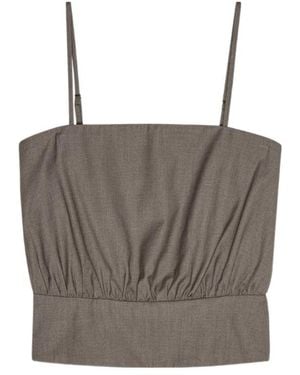 REMAIN Birger Gathered Top - Grey