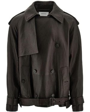 Ferragamo Textured Leather Jacket - Black