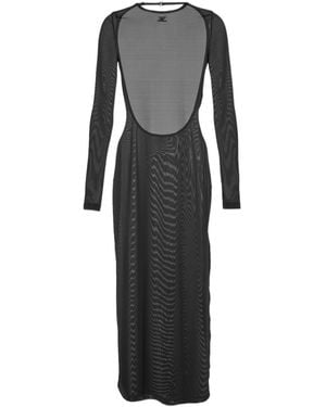 Courreges Open-Back Jersey Midi Dress - Black