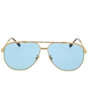 Fred Cable-Detail Sunglasses - Blue