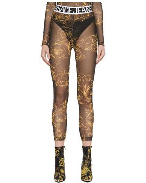 Versace Jeans Couture Logo Print Tights Socks - Gray