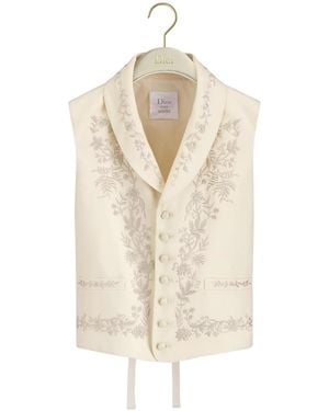 Dior Embroidered Vest - White