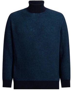 Etro Ribbed Turtleneck Sweater - Blue