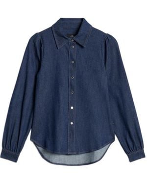 7 For All Mankind Puff Sleeves Shirt - Blue
