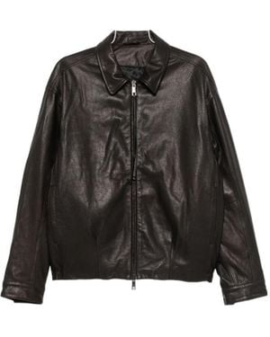 Giorgio Brato Grained-Leather Jacket - Black