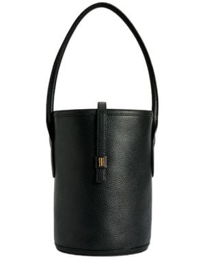 By Malene Birger Marylle Logo Plaque Bucket Bag - Black