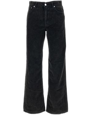 Haikure Korea Velvet Pier Condury Trousers - Black