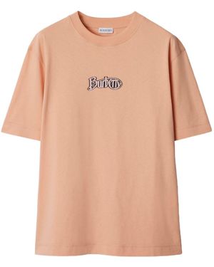 Burberry Logo-Print Cotton T-Shirt - Natural