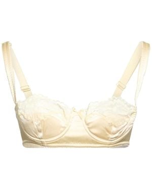 Dolce & Gabbana Satin Push-Up Bra - Natural