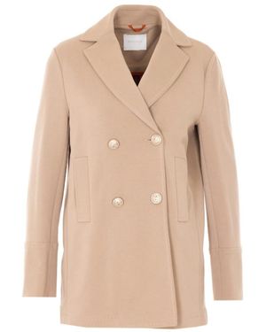 Circolo 1901 Double-Breasted V-Neck Jacket - Natural
