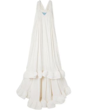 Lanvin Ruffled Chiffon Dress Dress - White