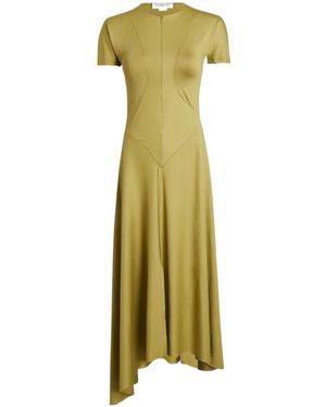 Victoria Beckham Finch Zipped Front Midi Dress - Green