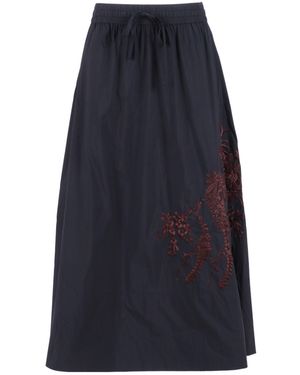 P.A.R.O.S.H. Embroidered Skirt - Blue