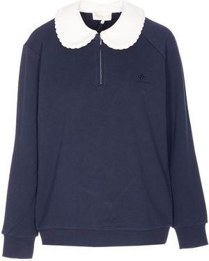 ShuShu/Tong Shushu/Tong Doll Collar Sweatshirt - Blue