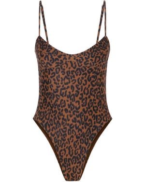 Haight Leopard-Print Swimsuit - Brown