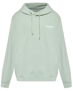 AllSaints Long-Sleeved Hooded Sweatshirt - Green