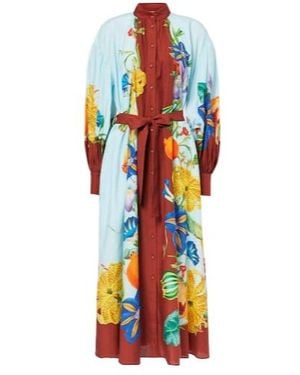 ALÉMAIS Dahlia Cotton And Silk Shirt Dress - White