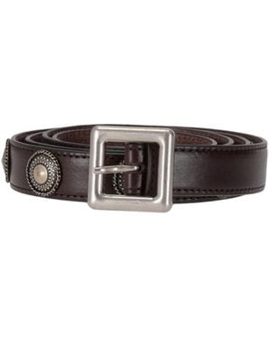 Ann Demeulemeester Reka Studs Leather Belt - White