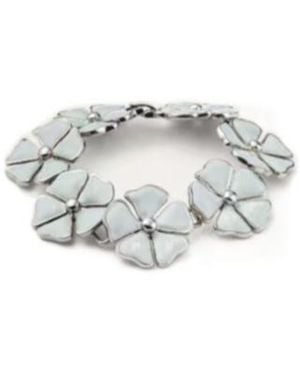 Loro Piana Blooming Linen Flower Bracelet - White