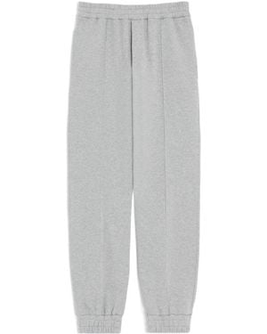 Valentino Cotton Jogging Trousers With Vlogo Embroidery - Grey