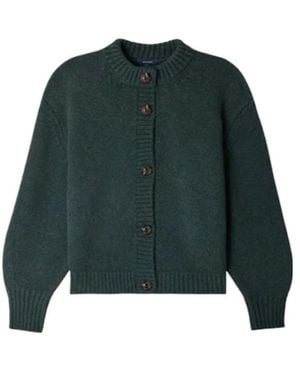Soeur Leonard Button-Front Merino-Wool Cardigan - Green