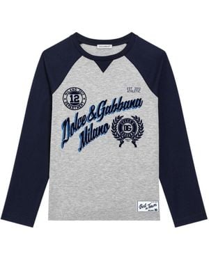 Dolce & Gabbana Logo-Print T-Shirt - Blue