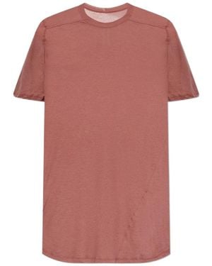 Rick Owens Short Sleeve Crewneck T-Shirt - Pink