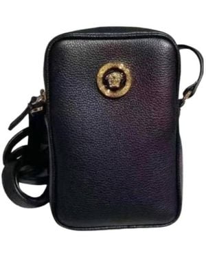 Versace Logo Cross-Body Bag - Black