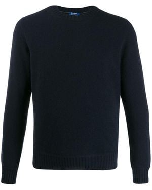 Barba Napoli Round Neck Jumper - Blue
