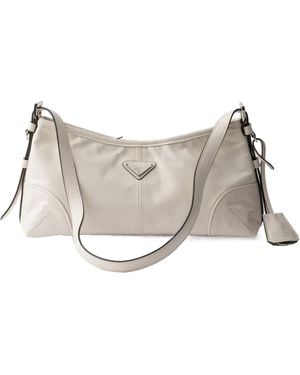 Prada Aimèe Medium Leather Shoulder Bag - Natural