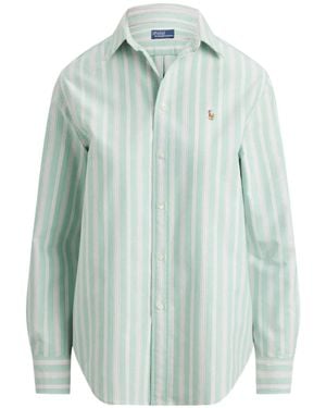 Polo Ralph Lauren Striped Button-Front Shirt - Blue
